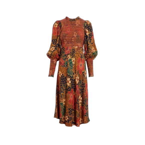 RARE Farm Rio Flowered Leopards Midi - Picture 4 of 8